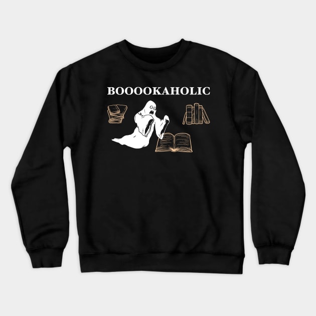 Booookaholic Halloween Costume For Book Fan Crewneck Sweatshirt by JeZeDe